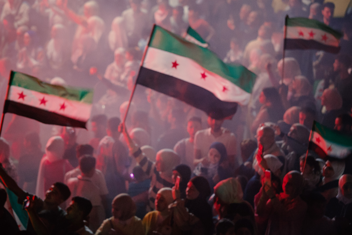 AA 20250514 37954767 37954763 SYRIANS CELEBRATE US ANNOUNCEMENT ON LIFTING SANCTIONS