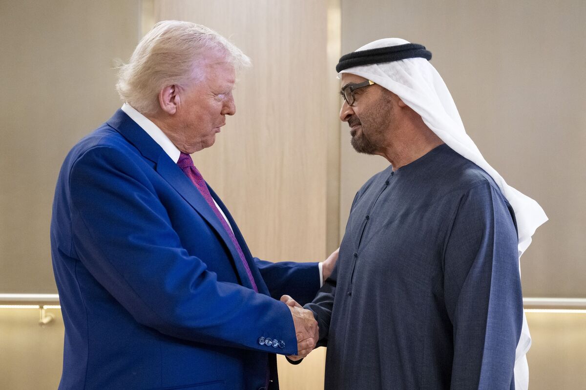 AA 20250515 37965489 37965488 US PRESIDENT DONALD TRUMP MEETS UAE PRESIDENT MOHAMED BIN ZAYED IN ABU