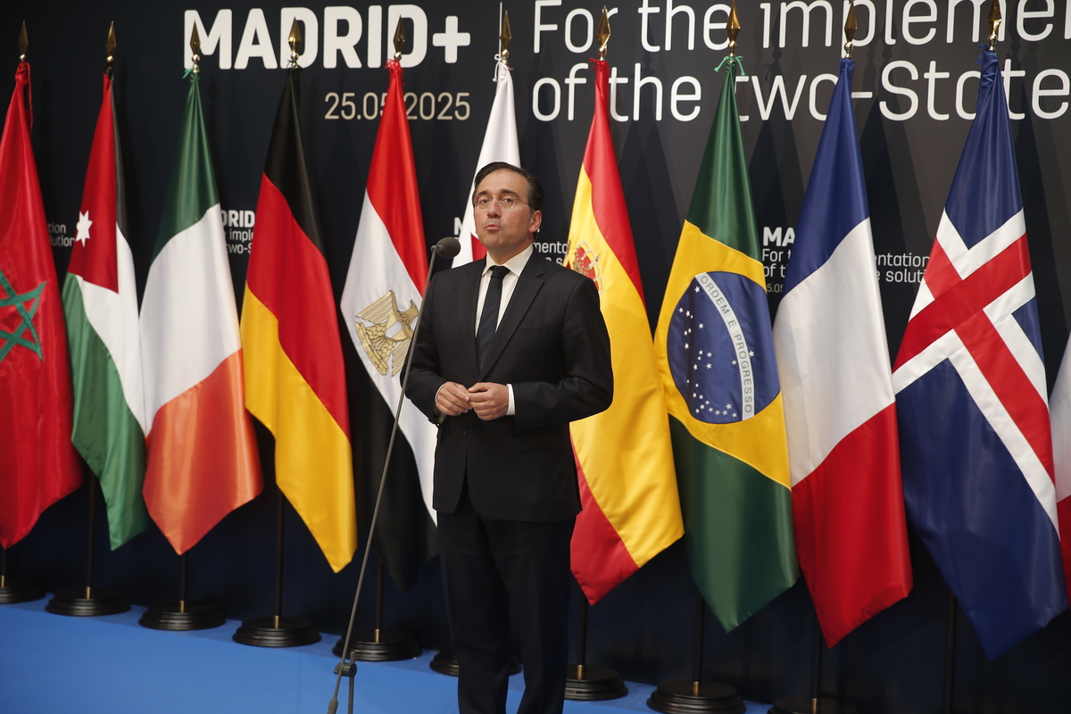 AA 20250525 38079371 38079365 SPAIN PUSHES FOR 2STATE SOLUTION AT INTERNATIONAL MEETING ON GAZA IN M