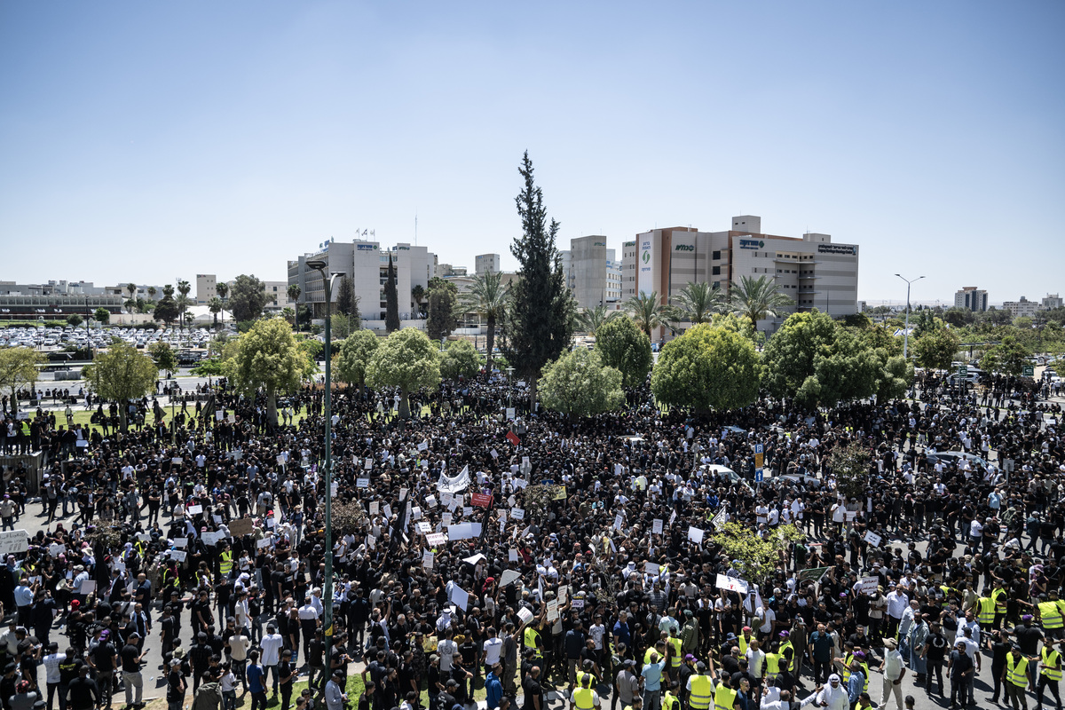 AA 20250529 38123294 38123289 PEOPLE IN BEERSHEBA PROTEST AGAINST ISRAELS DEMOLITION POLICIES AGAINS